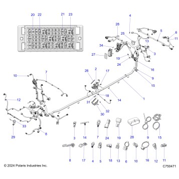 ELECTRICAL, WIRE HARNESS, CHASSIS - Z25S4B92AF/BF (C750471)