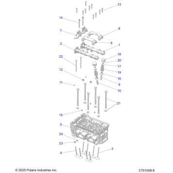 ENGINE, CYLINDER HEAD AND VALVES - Z20ASE99AH/LH/BH (C701058-6)