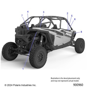 BODY, DECALS STANDARD - Z25R4E2KA4/B4  (900960)