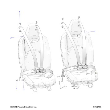 BODY, SEAT BELT MOUNTING, 4 POINT - Z25XPD92A/92B (C750798)