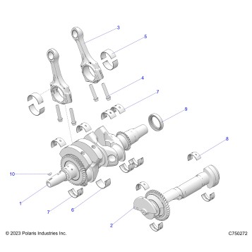 ENGINE, CRANKSHAFT AND BEARINGS - Z25XPD92A/92B (C750272)