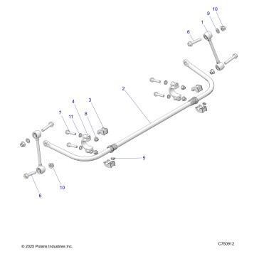 SUSPENSION, STABILIZER BAR, REAR - Z26NMX99A4/A6 (C750912)