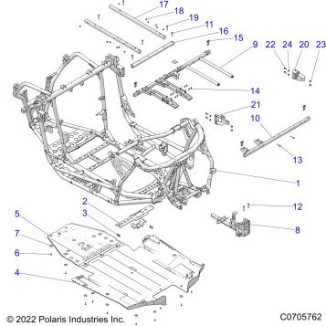 CHASSIS, MAIN FRAME AND SKID PLATES - Z23RAD92AK/BK/AS/BS (C0705762)