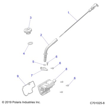 ENGINE, OIL DIPSTICK and BREATHER - Z22ASA87A2(C701025-8)