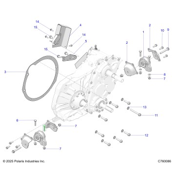 DRIVE TRAIN, GEARCASE MOUNTING, MAIN - Z26RRL2KAL (C760080)