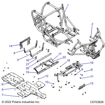 CHASSIS, MAIN FRAME AND SKID PLATES - Z23NAK99A/99B (C0703826)