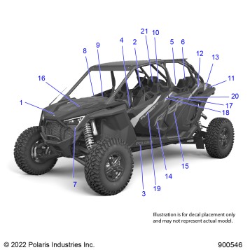 BODY, DECALS, STANDARD - Z23G4D92AL/BL/AE/BE (900546-01)