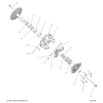 DRIVE TRAIN, PRIMARY CLUTCH - Z23N4K99A/99B (C1323317-01)