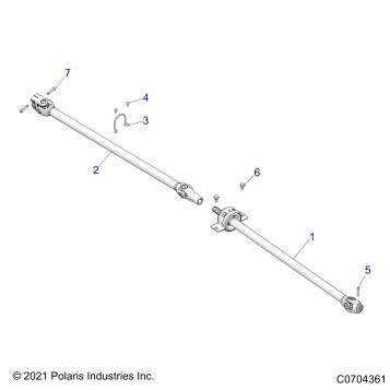 DRIVE TRAIN, FRONT PROP SHAFT - Z23GAD92A/92B (C0704361)