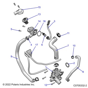 ENGINE, WATERPUMP AND BYPASS - Z23RAE92A/92B (C0705332)