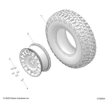 WHEELS, FRONT/REAR - Z25RPP2KBL (C750834)