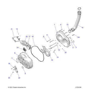 DRIVE TRAIN, CLUTCH COVER AND DUCTING - Z24NEC99AM/BM (C703108)