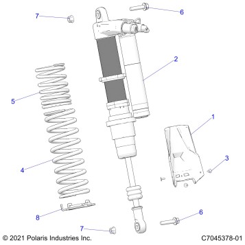 SUSPENSION, REAR SHOCK MOUNTING, DELUXE - Z23RGD2KAJ/AK/BJ/BK (C7045378-01)