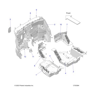 BODY, FLOOR PANELS, FRONT - Z25R4E2KA4/B4 (C703394)