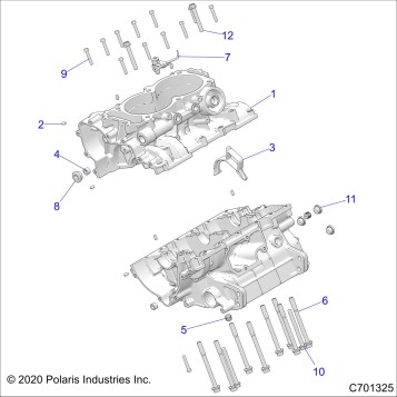 ENGINE, CRANKCASE - Z22S1E99AL/BL (C701325)