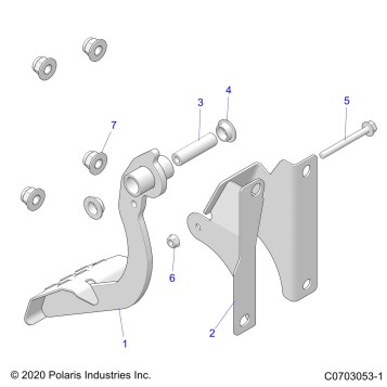 BRAKES, PEDAL/MOUNT/MASTER CYL - Z23RMU2KAN/BN (C0703053-1)