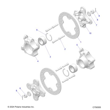 SUSPENSION, REAR CARRIER AND HUB - Z26NET99A4/B4/A6/B6 (C750555)