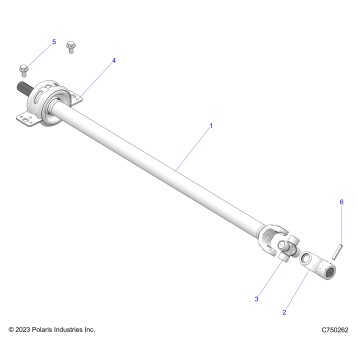 DRIVE TRAIN, PROP SHAFT, FRONT - Z26S4P92BL (C750262)