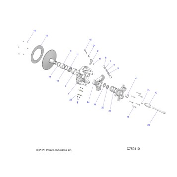 DRIVE TRAIN, PRIMARY CLUTCH - Z23RGL2KAJ/BJ/KAK/BK (C750110)