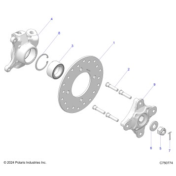 SUSPENSION, FRONT CARRIER AND HUB - Z25XPD92A/92B (C750774)