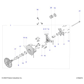 DRIVE TRAIN, PRIMARY CLUTCH - Z26NMX99A4/A6 (C760072)