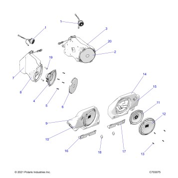 ELECTRICAL, AUDIO, SPEAKERS RIDE COMMAND - Z23RMK2KAJ/BJ (C703075)