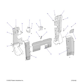 BODY, REAR CLOSEOFF, SIDE PANELS -Z22RGE2KAG/BG/RGK2KAN/BN (C703162)