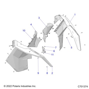 BODY, FRONT FENDER FLARES - Z23RAB92A/92B (C701374)