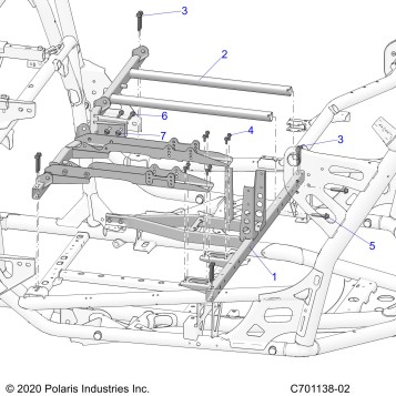 CHASSIS, SEAT AND CENTER CONSOLE MOUNTING - Z23RGD2KAJ/AK/BJ/BK (C701138-02)
