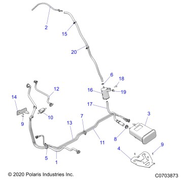 FUEL SYSTEM, FUEL LINES, EVAP - Z23RGL2KAJ/BJ/KAK/BK (C0703873)