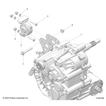 DRIVE TRAIN, MAIN GEARCASE MOUNTING - Z25XPD92A/92B (C750754)