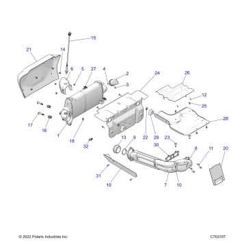 ENGINE, EXHAUST SYSTEM - Z23NAE99A/99B (C703197)