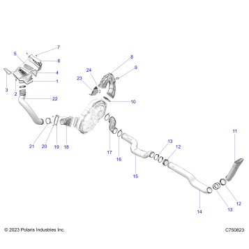DRIVE TRAIN, CLUTCH COVER DUCTING - Z26RPK2KAR/BR/AV/BV/AC/BC/AJ/BJ (C750823)