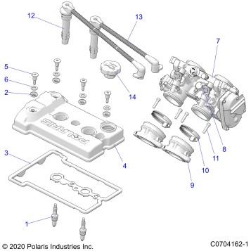 ENGINE, THROTTLE BODY AND VALVE COVER - Z23NAK99A/99B (C0704162-1)