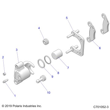 BRAKES, REAR CALIPER - Z20CHA57A2/E57AM (C701052-3)