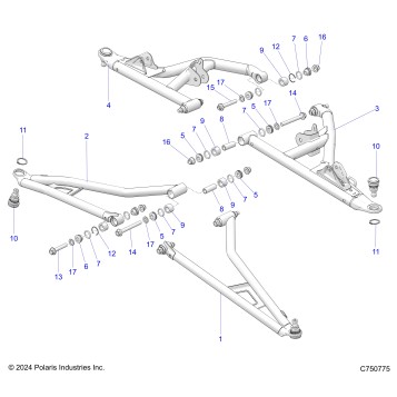 SUSPENSION, FRONT CONTROL ARMS - Z25XPD92A/92B (C703104)