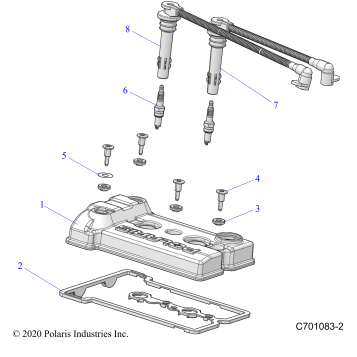 ENGINE, VALVE COVER, SPARKPLUGS and WIRES - Z20ASE99AH/LH/BH (C701083-2)