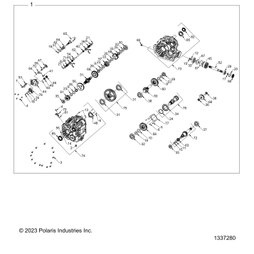 DRIVE TRAIN, MAIN GEARCASE INTERNALS - Z25NEE99A4/B4/A5/B5 (1337280)