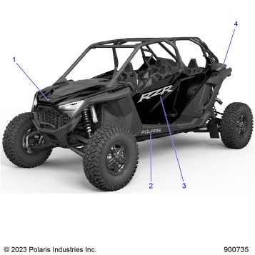 BODY, DECALS  - Z24G4E92AL/BL (900735)