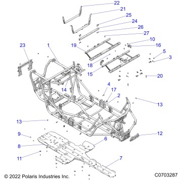 CHASSIS, MAIN FRAME AND SKID PLATES - Z23N4K99A/99B (C0703287)