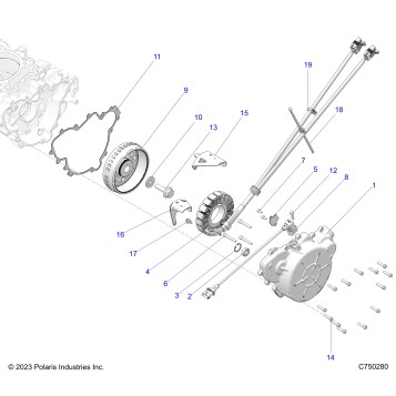ENGINE, STATOR AND FLYWHEEL - Z25XPD92A/92B (C750280)