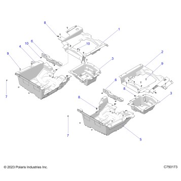 BODY, FLOOR PANELS, REAR - Z25X4D92A/92B (C750173)