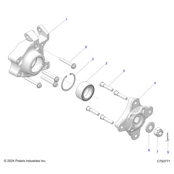 SUSPENSION, REAR CARRIER AND HUB - Z25XPD92A/92B (C750771)
