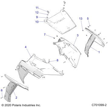 BODY, HOOD AND FRONT BODY WORK - Z20A5K87BG (C701099-2)