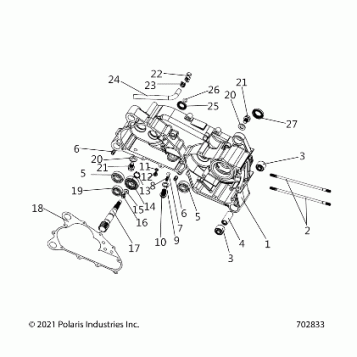 ENGINE, CRANKCASE COMP, LEFT - Z26HCA18A4/A7/B4/B7 (702833)