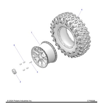 WHEELS, FRONT - Z25NEB99A4/B4 (C750538)