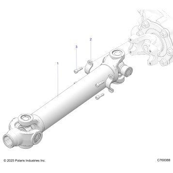 DRIVE TRAIN, PROP SHAFT, REAR - Z26RRL2KAL (C760088)
