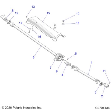 DRIVE TRAIN, FRONT PROP SHAFT - Z22NAR99AF/BF (C0704136)