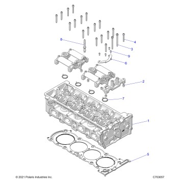 ENGINE, CYLINDER HEAD - Z23RMU2KAN/BN (C703057)
