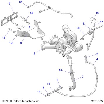 ENGINE, TURBO CHARGER MOUNTING - Z21N4E92AX/AG/BG/BX (C701355)